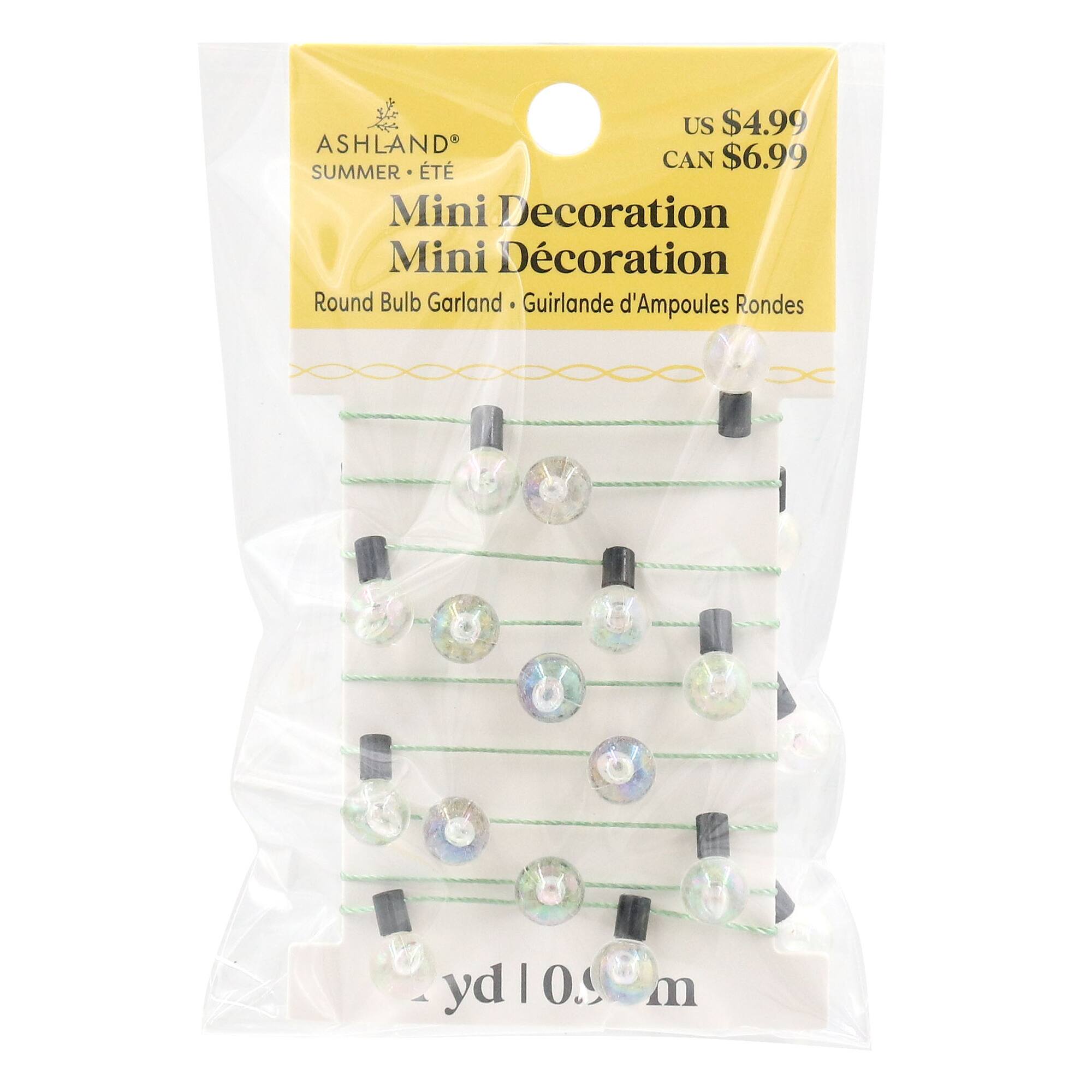 Mini Round Bulb Garland Decoration by Ashland®